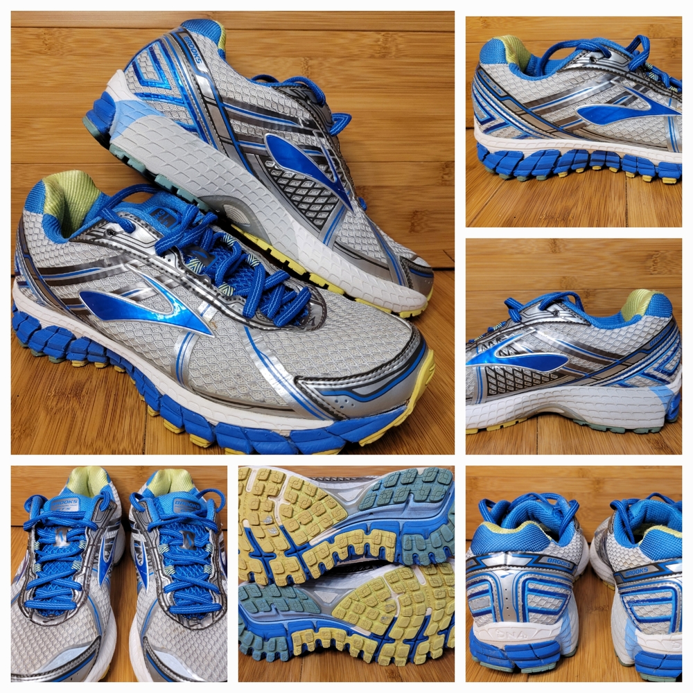 Brooks Blue and Silver Running Shoes
